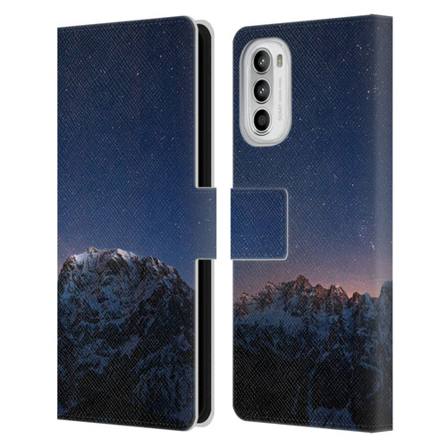 Patrik Lovrin Night Sky Stars Above Mountains Leather Book Wallet Case Cover For Motorola Moto G52