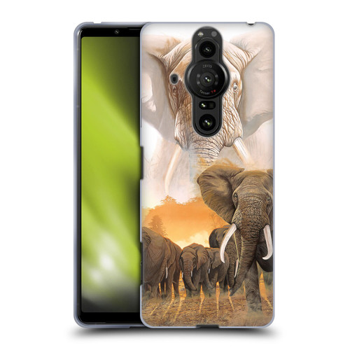 Graeme Stevenson Wildlife Elephants Soft Gel Case for Sony Xperia Pro-I