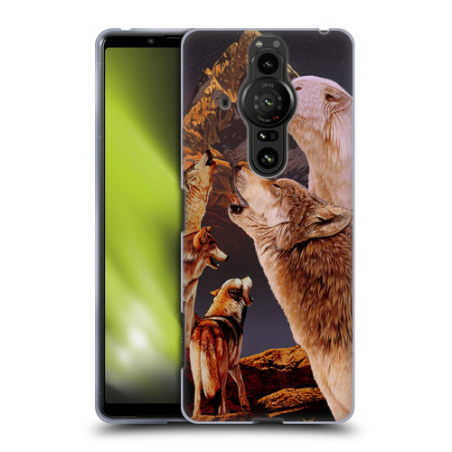 Graeme Stevenson Wildlife Wolves 2 Soft Gel Case for Sony Xperia Pro-I