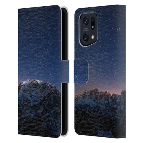 Patrik Lovrin Night Sky Stars Above Mountains Leather Book Wallet Case Cover For OPPO Find X5 Pro