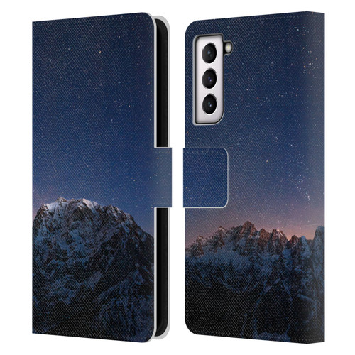 Patrik Lovrin Night Sky Stars Above Mountains Leather Book Wallet Case Cover For Samsung Galaxy S21 5G
