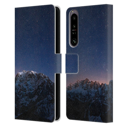 Patrik Lovrin Night Sky Stars Above Mountains Leather Book Wallet Case Cover For Sony Xperia 1 IV