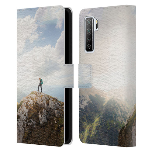 Patrik Lovrin Wanderlust Mountain Wanderer Leather Book Wallet Case Cover For Huawei Nova 7 SE/P40 Lite 5G