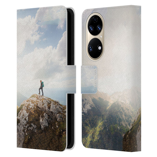 Patrik Lovrin Wanderlust Mountain Wanderer Leather Book Wallet Case Cover For Huawei P50