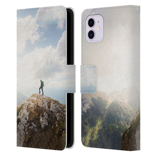 Patrik Lovrin Wanderlust Mountain Wanderer Leather Book Wallet Case Cover For Apple iPhone 11