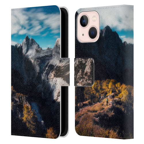 Patrik Lovrin Wanderlust In Awe Of The Mountains Leather Book Wallet Case Cover For Apple iPhone 13 Mini