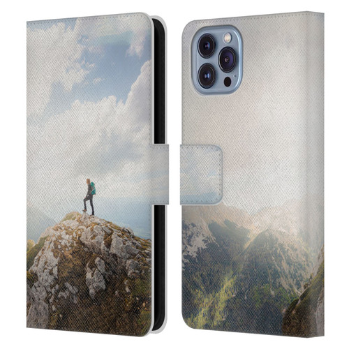Patrik Lovrin Wanderlust Mountain Wanderer Leather Book Wallet Case Cover For Apple iPhone 14