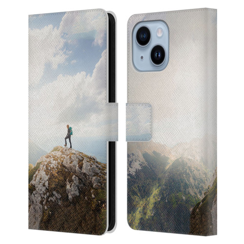 Patrik Lovrin Wanderlust Mountain Wanderer Leather Book Wallet Case Cover For Apple iPhone 14 Plus