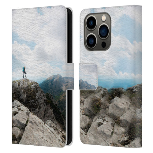 Patrik Lovrin Wanderlust Looking Over New Adventures Leather Book Wallet Case Cover For Apple iPhone 14 Pro