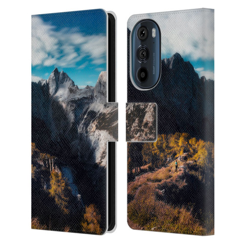 Patrik Lovrin Wanderlust In Awe Of The Mountains Leather Book Wallet Case Cover For Motorola Edge 30