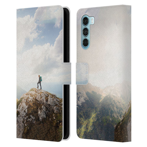 Patrik Lovrin Wanderlust Mountain Wanderer Leather Book Wallet Case Cover For Motorola Edge S30 / Moto G200 5G