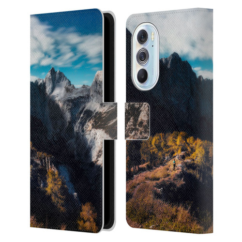 Patrik Lovrin Wanderlust In Awe Of The Mountains Leather Book Wallet Case Cover For Motorola Edge X30