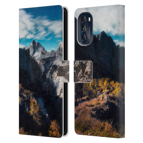 Patrik Lovrin Wanderlust In Awe Of The Mountains Leather Book Wallet Case Cover For Motorola Moto G (2022)