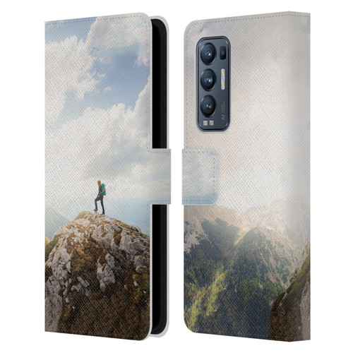 Patrik Lovrin Wanderlust Mountain Wanderer Leather Book Wallet Case Cover For OPPO Find X3 Neo / Reno5 Pro+ 5G