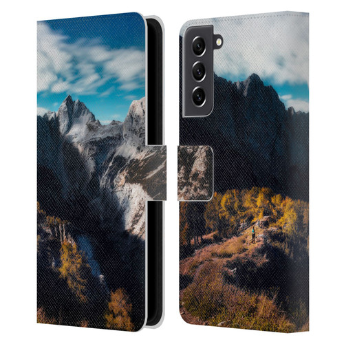 Patrik Lovrin Wanderlust In Awe Of The Mountains Leather Book Wallet Case Cover For Samsung Galaxy S21 FE 5G