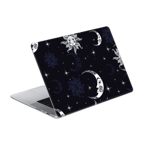 Haroulita Magick - Tarot - Mystical Star And Moon Black Vinyl Sticker Skin Decal Cover for Apple MacBook Pro 16" A2485