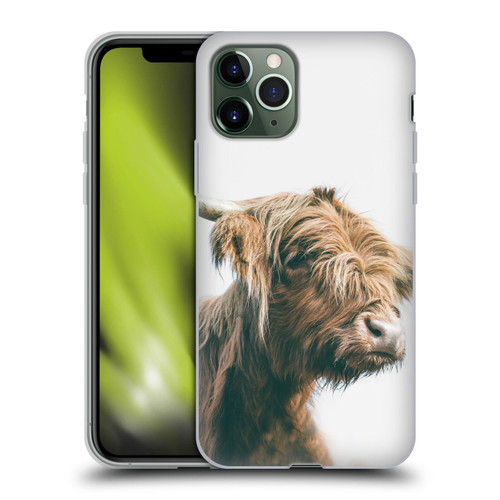 Patrik Lovrin Animal Portraits Majestic Highland Cow Soft Gel Case for Apple iPhone 11 Pro