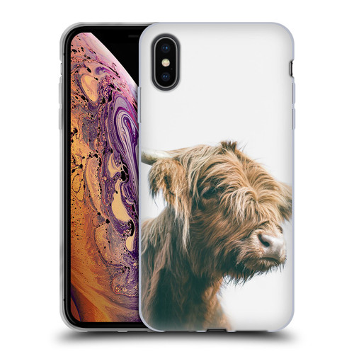 Patrik Lovrin Animal Portraits Majestic Highland Cow Soft Gel Case for Apple iPhone XS Max