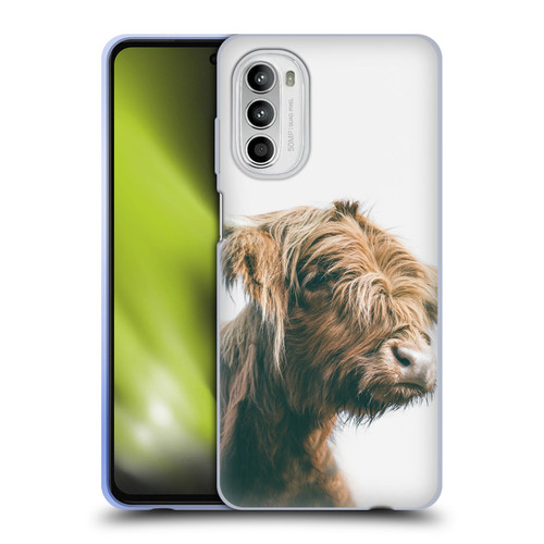 Patrik Lovrin Animal Portraits Majestic Highland Cow Soft Gel Case for Motorola Moto G52