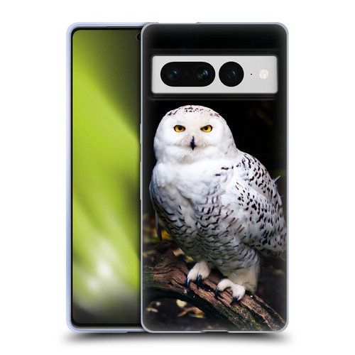 Patrik Lovrin Animal Portraits Majestic Winter Snowy Owl Soft Gel Case for Google Pixel 7 Pro