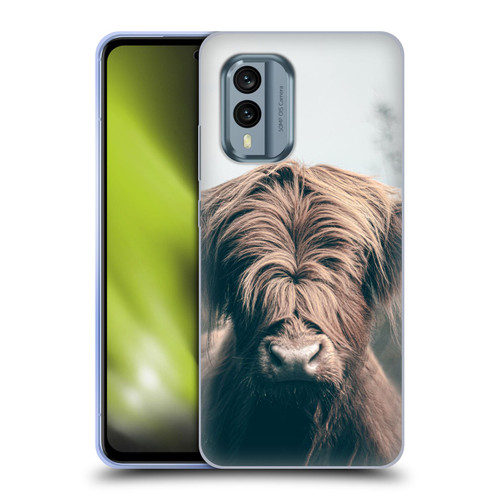Patrik Lovrin Animal Portraits Highland Cow Soft Gel Case for Nokia X30