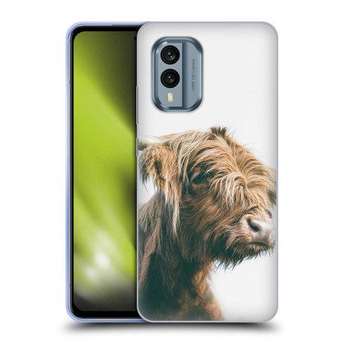 Patrik Lovrin Animal Portraits Majestic Highland Cow Soft Gel Case for Nokia X30