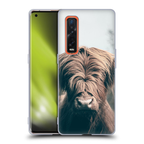 Patrik Lovrin Animal Portraits Highland Cow Soft Gel Case for OPPO Find X2 Pro 5G