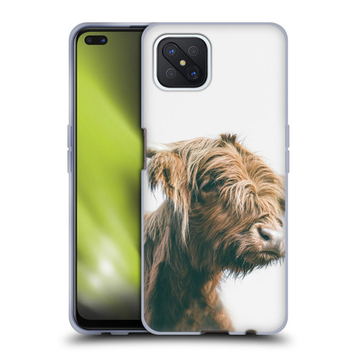 Patrik Lovrin Animal Portraits Majestic Highland Cow Soft Gel Case for OPPO Reno4 Z 5G