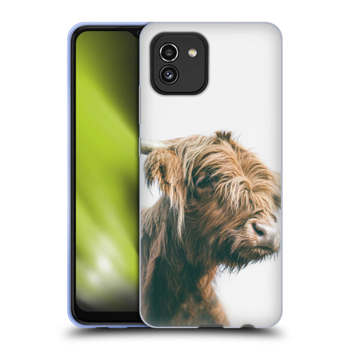 Patrik Lovrin Animal Portraits Majestic Highland Cow Soft Gel Case for Samsung Galaxy A03 (2021)