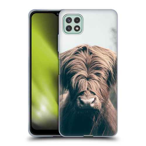 Patrik Lovrin Animal Portraits Highland Cow Soft Gel Case for Samsung Galaxy A22 5G / F42 5G (2021)