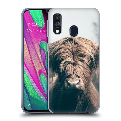 Patrik Lovrin Animal Portraits Highland Cow Soft Gel Case for Samsung Galaxy A40 (2019)