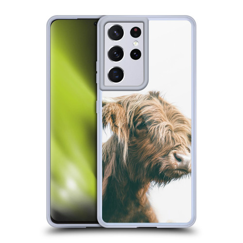 Patrik Lovrin Animal Portraits Majestic Highland Cow Soft Gel Case for Samsung Galaxy S21 Ultra 5G
