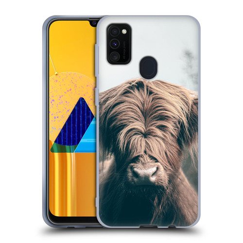 Patrik Lovrin Animal Portraits Highland Cow Soft Gel Case for Samsung Galaxy M30s (2019)/M21 (2020)