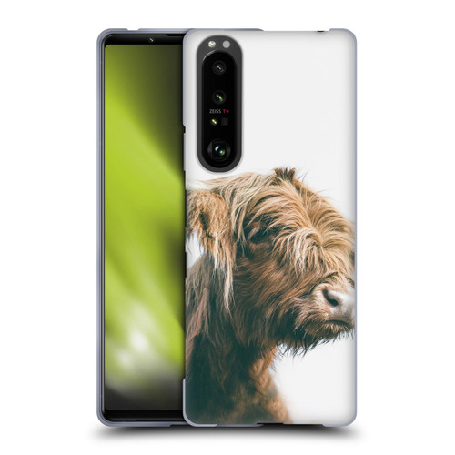 Patrik Lovrin Animal Portraits Majestic Highland Cow Soft Gel Case for Sony Xperia 1 III