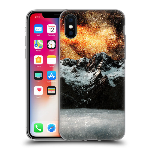 Patrik Lovrin Dreams Vs Reality Burning Galaxy Above Mountains Soft Gel Case for Apple iPhone X / iPhone XS