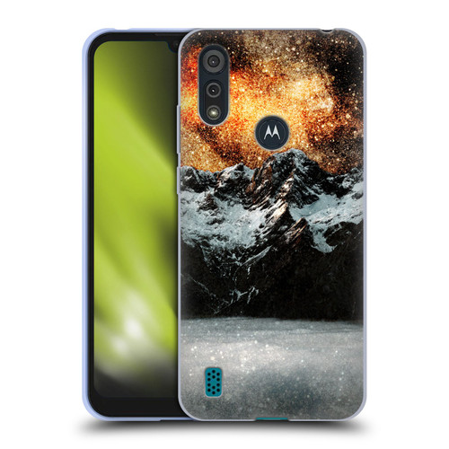 Patrik Lovrin Dreams Vs Reality Burning Galaxy Above Mountains Soft Gel Case for Motorola Moto E6s (2020)