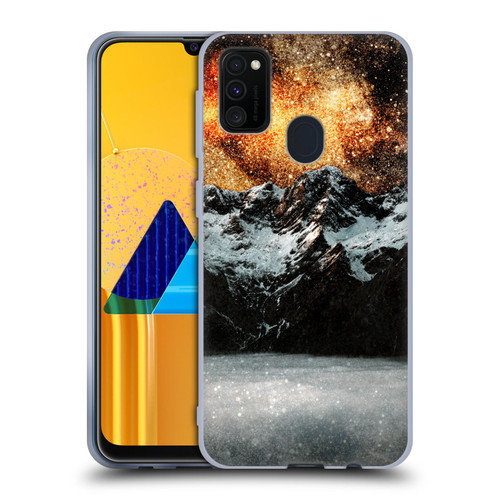 Patrik Lovrin Dreams Vs Reality Burning Galaxy Above Mountains Soft Gel Case for Samsung Galaxy M30s (2019)/M21 (2020)