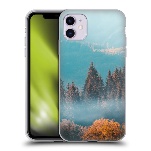 Patrik Lovrin Magical Foggy Landscape Autumn Forest Soft Gel Case for Apple iPhone 11