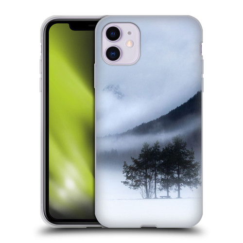 Patrik Lovrin Magical Foggy Landscape Fog, Mountains And A Tree Soft Gel Case for Apple iPhone 11