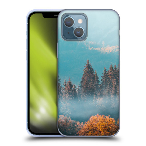 Patrik Lovrin Magical Foggy Landscape Autumn Forest Soft Gel Case for Apple iPhone 13