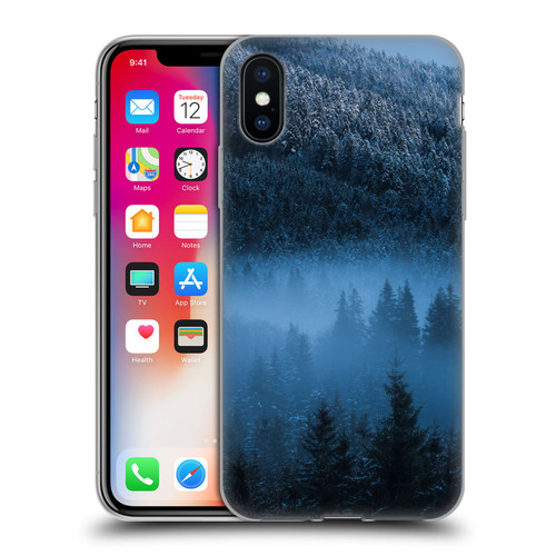 Patrik Lovrin Magical Foggy Landscape Magical Fog Over Snowy Forest Soft Gel Case for Apple iPhone X / iPhone XS