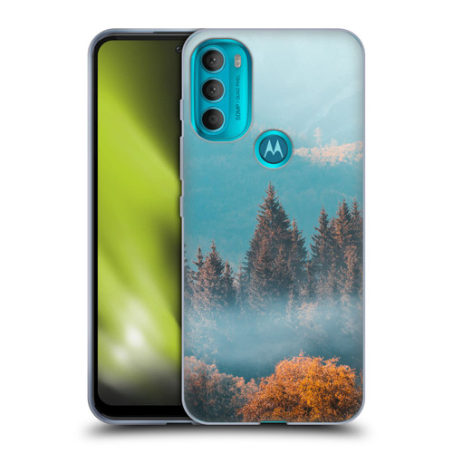Patrik Lovrin Magical Foggy Landscape Autumn Forest Soft Gel Case for Motorola Moto G71 5G