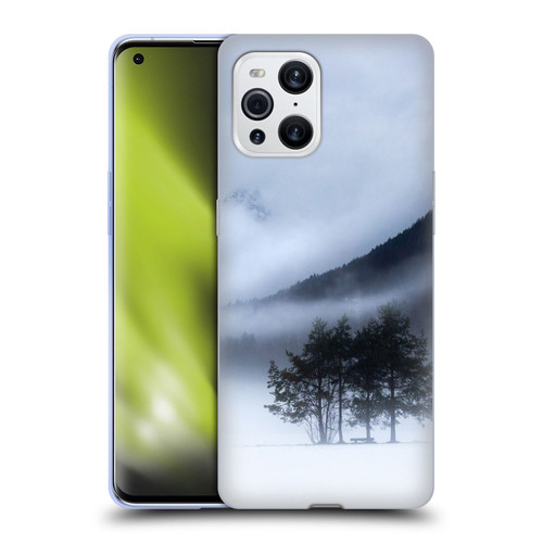 Patrik Lovrin Magical Foggy Landscape Fog, Mountains And A Tree Soft Gel Case for OPPO Find X3 / Pro