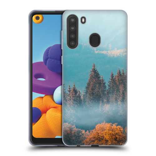 Patrik Lovrin Magical Foggy Landscape Autumn Forest Soft Gel Case for Samsung Galaxy A21 (2020)