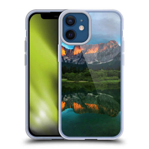 Patrik Lovrin Magical Lakes Burning Sunset Over Mountains Soft Gel Case for Apple iPhone 12 Mini