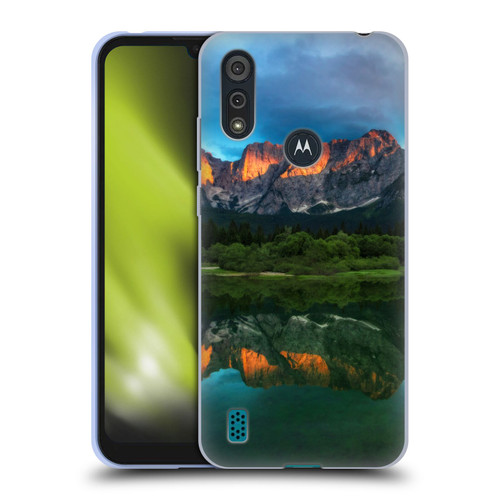 Patrik Lovrin Magical Lakes Burning Sunset Over Mountains Soft Gel Case for Motorola Moto E6s (2020)