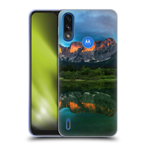 Patrik Lovrin Magical Lakes Burning Sunset Over Mountains Soft Gel Case for Motorola Moto E7 Power / Moto E7i Power