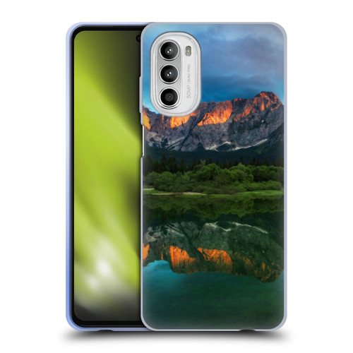 Patrik Lovrin Magical Lakes Burning Sunset Over Mountains Soft Gel Case for Motorola Moto G52