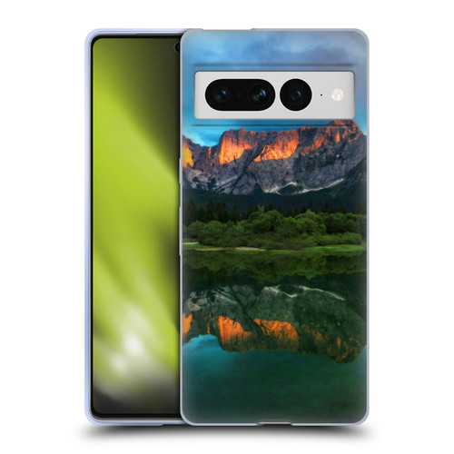 Patrik Lovrin Magical Lakes Burning Sunset Over Mountains Soft Gel Case for Google Pixel 7 Pro