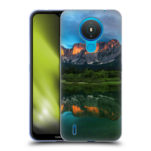 Patrik Lovrin Magical Lakes Burning Sunset Over Mountains Soft Gel Case for Nokia 1.4